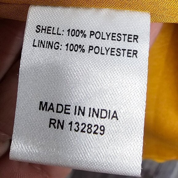 Tularosa Mustard Peasant Blouse Swiss Dot Ruffle Smocked Tunic Boho S - Picture 13 of 15